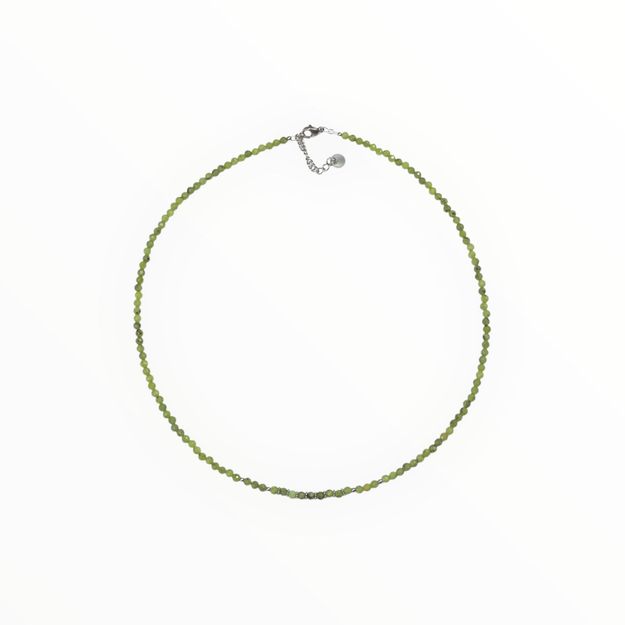 Collier "Eveil" Jade Néphrite facettée