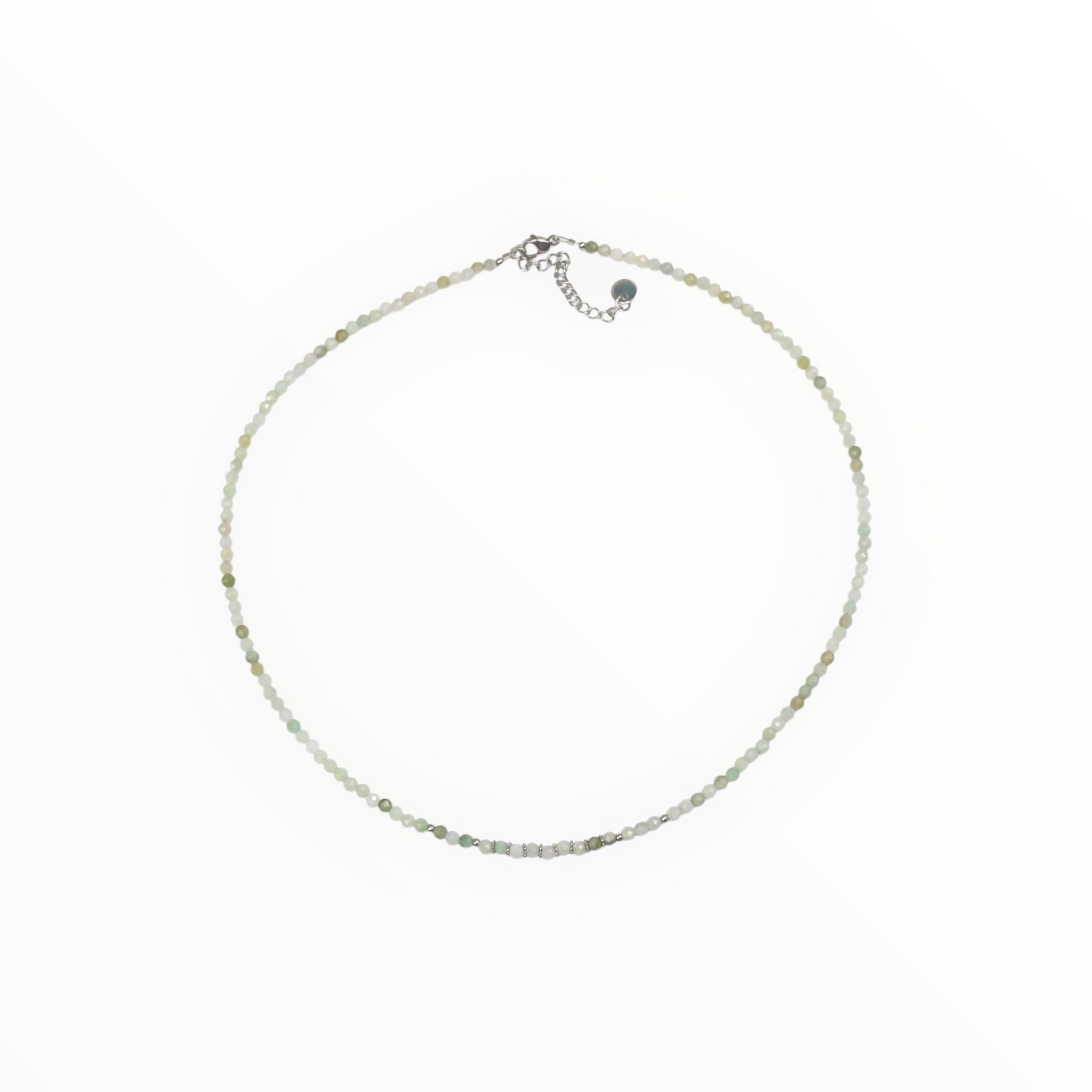 Collier "Eveil" Jadéite facettée