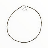 Collier "Eveil" Obsidienne dorée facettée