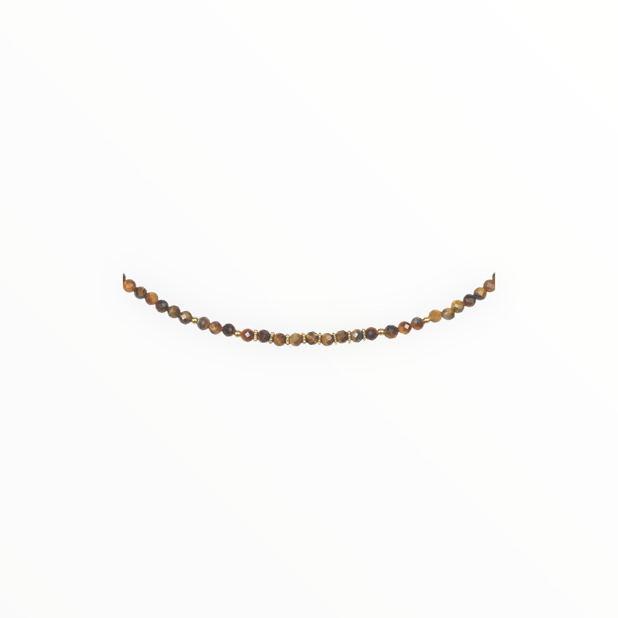 Collier "Eveil" Oeil de Tigre facetté