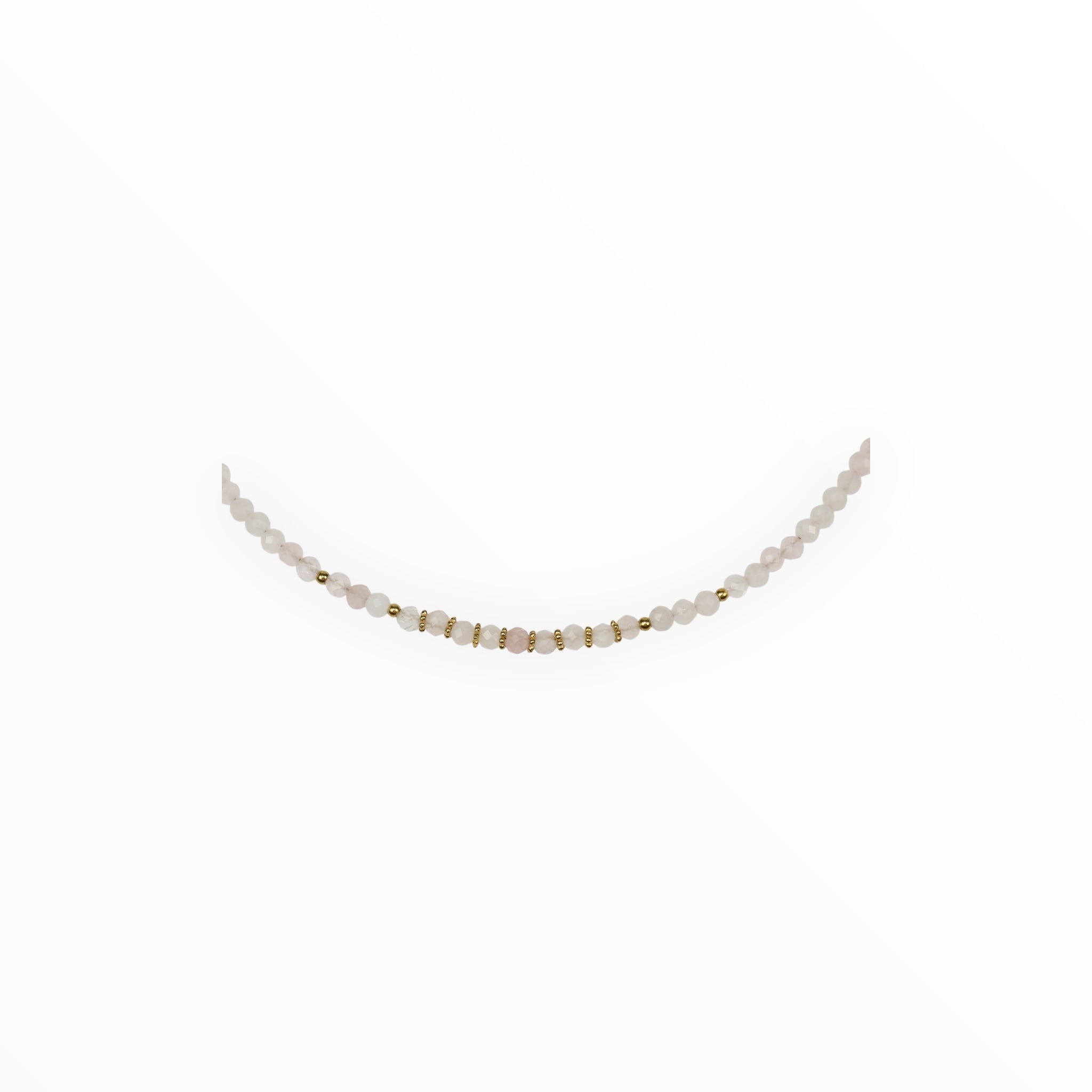 Collier "Eveil" Quartz rose facetté