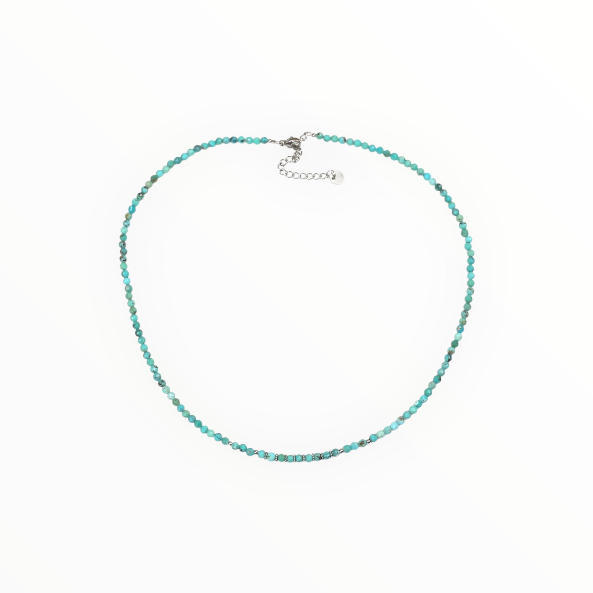 Collier "Eveil" Turquoise Hubei facettée