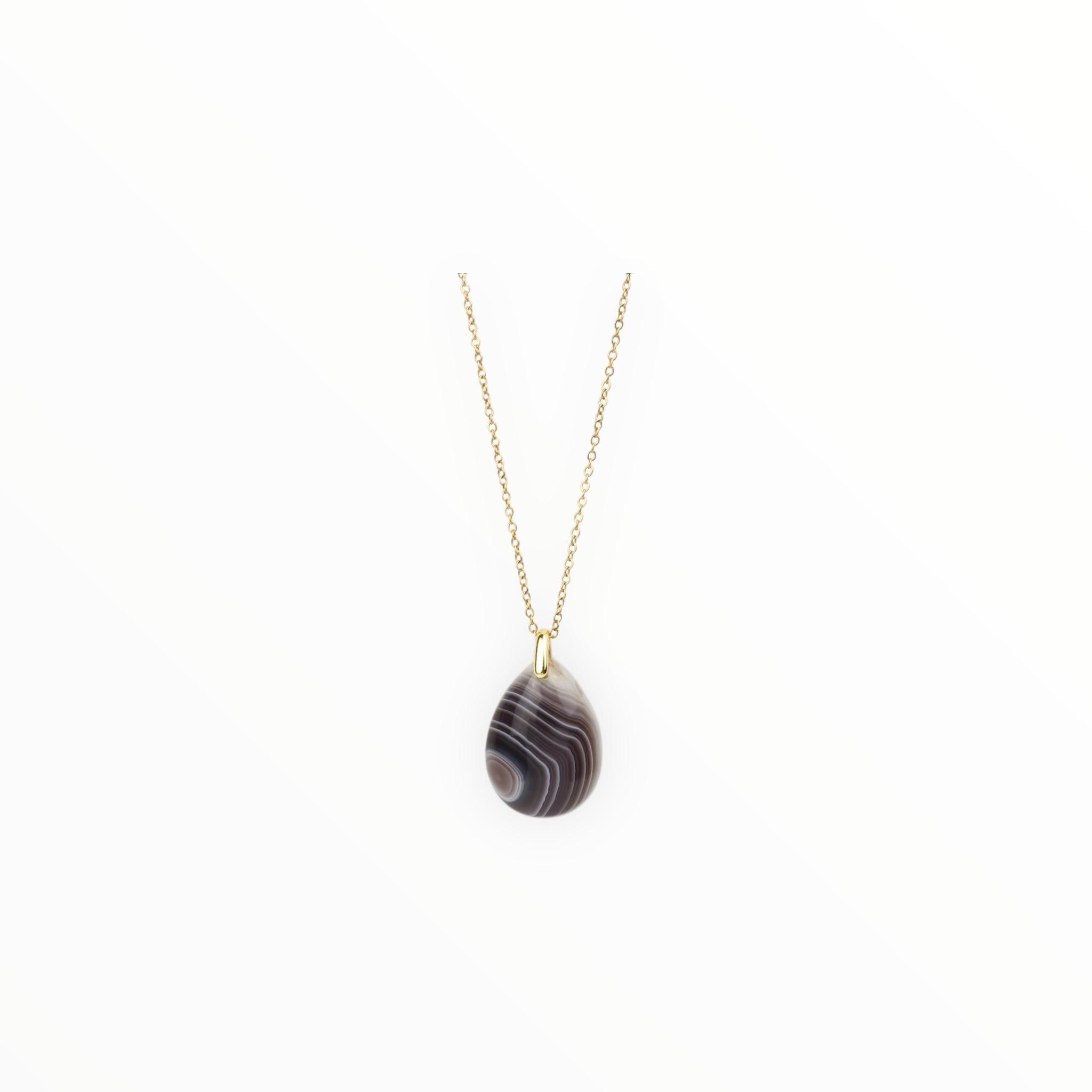 Pendentif Goutte Agate Botswana