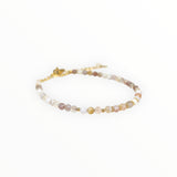 Bracelet "Eveil" Agate Botswana facettée