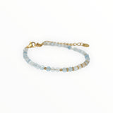 Bracelet "Eveil" Aigue-Marine facettée