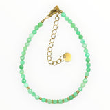 Bracelet "Eveil" Chrysoprase facettée