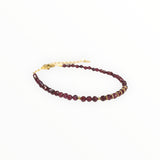 Bracelet "Eveil" Grenat facetté