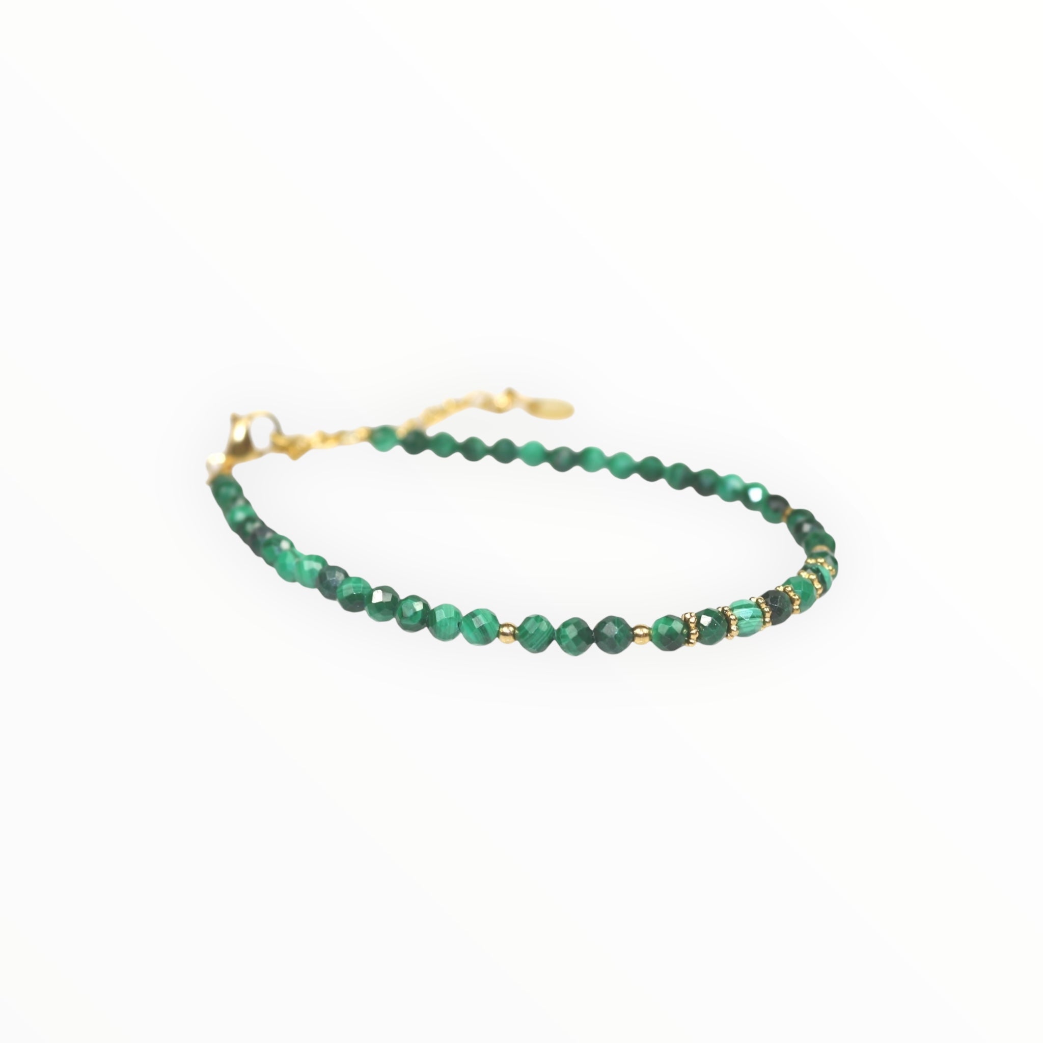 Bracelet "Eveil" Malachite facettée