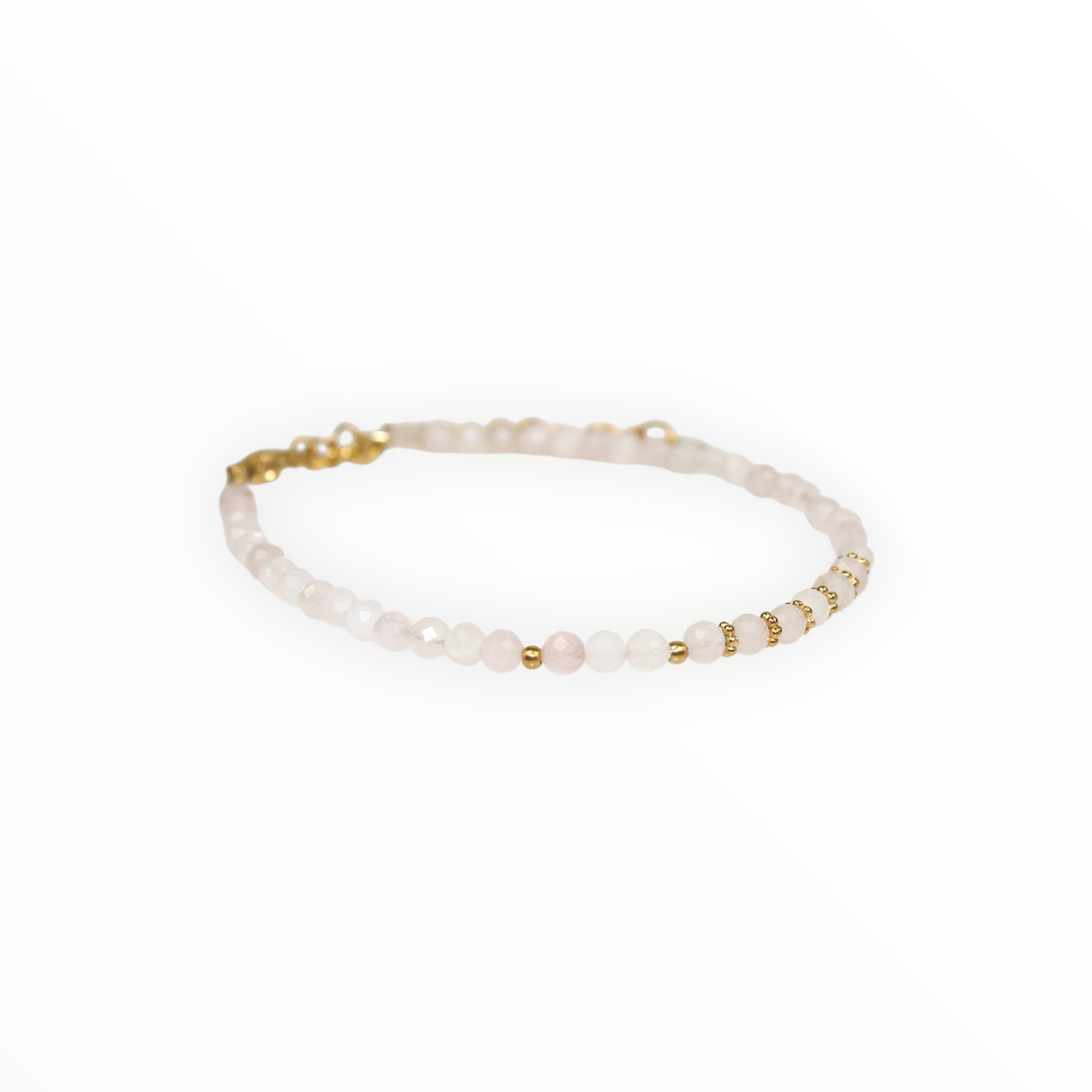 Bracelet "Eveil" Quartz rose facetté