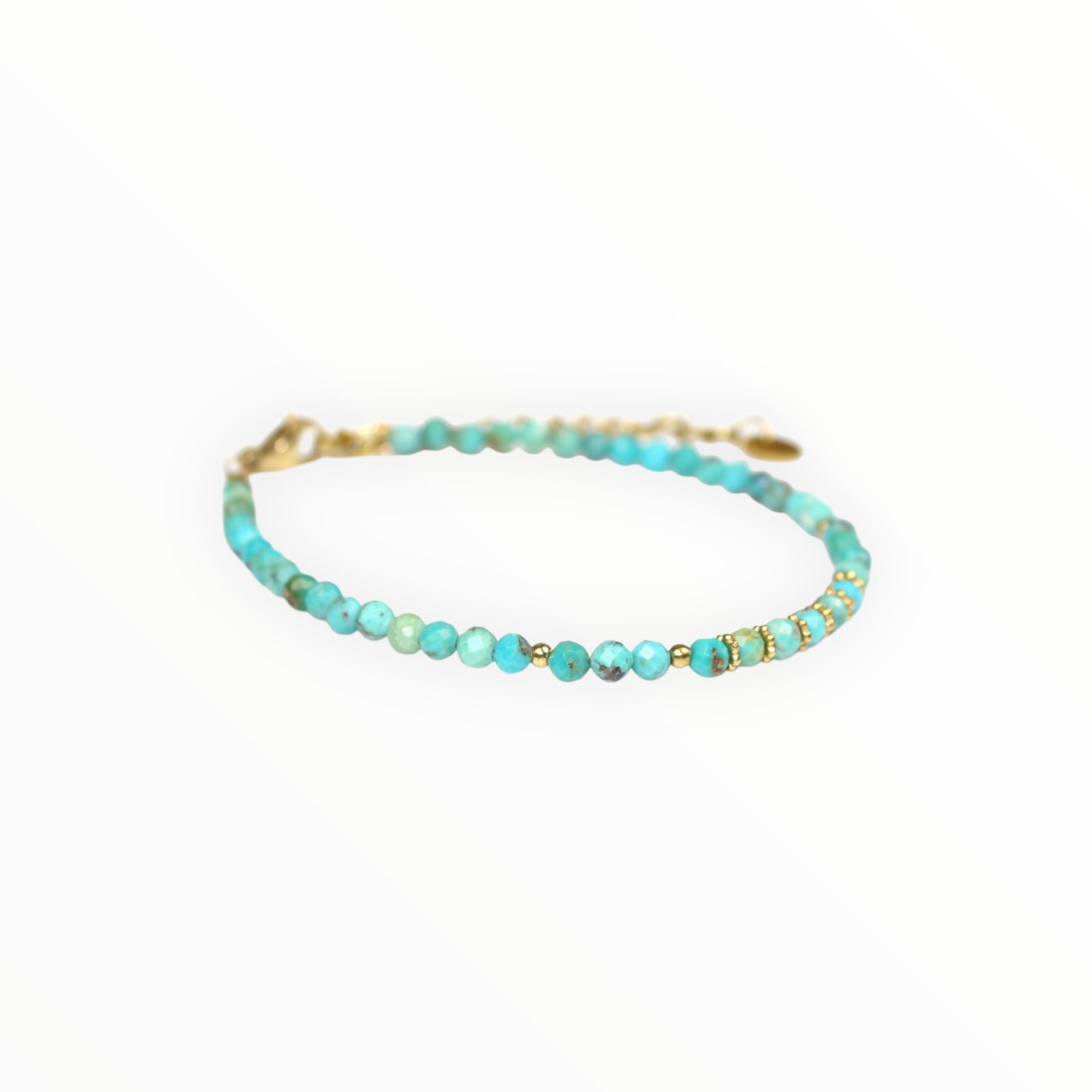 Bracelet "Eveil" Turquoise Hubei facettée