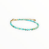 Bracelet "Eveil" Turquoise Hubei facettée