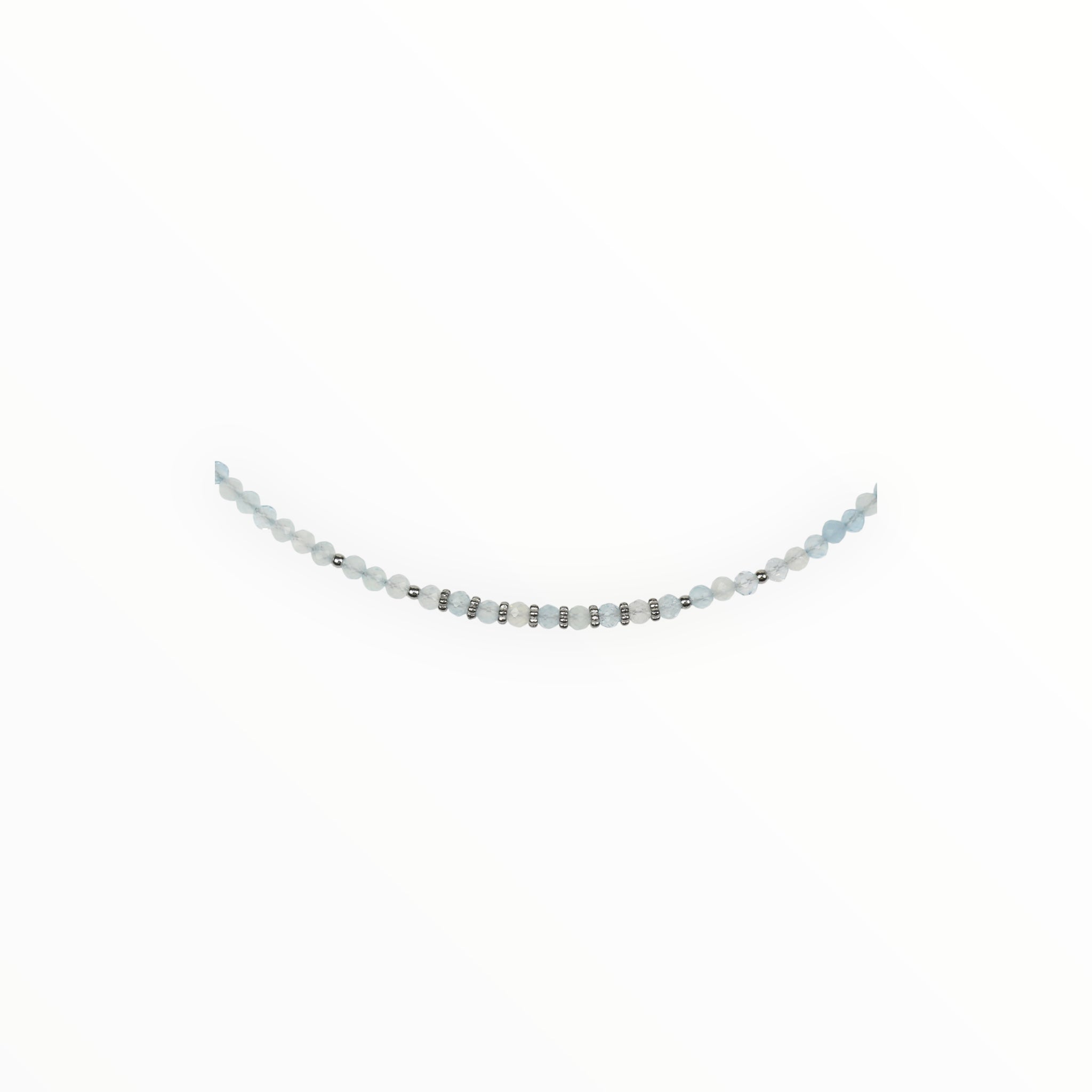 Collier "Eveil" Aigue-Marine facettée