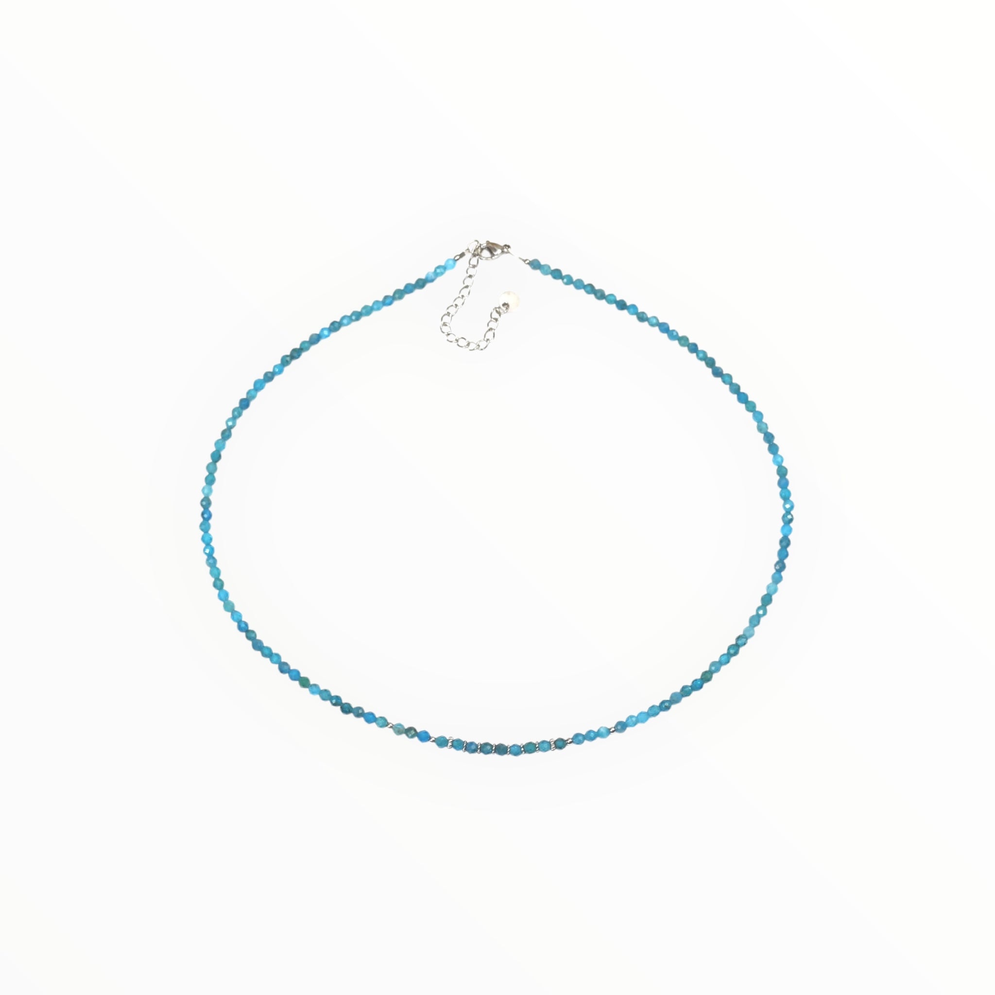 Collier "Eveil" Apatite bleue facettée