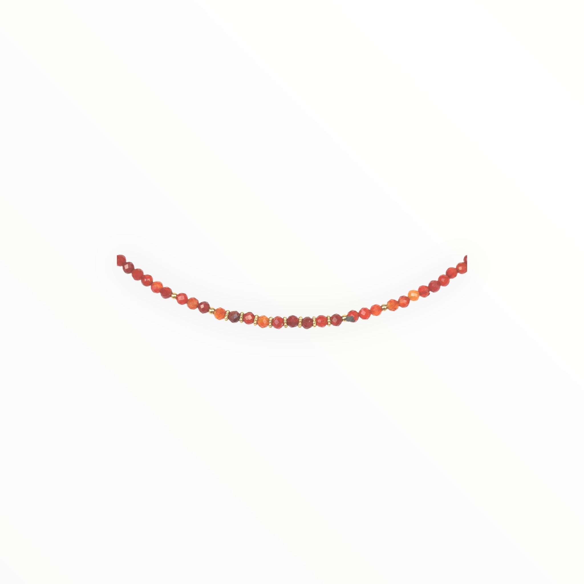 Collier "Eveil" Cornaline facettée