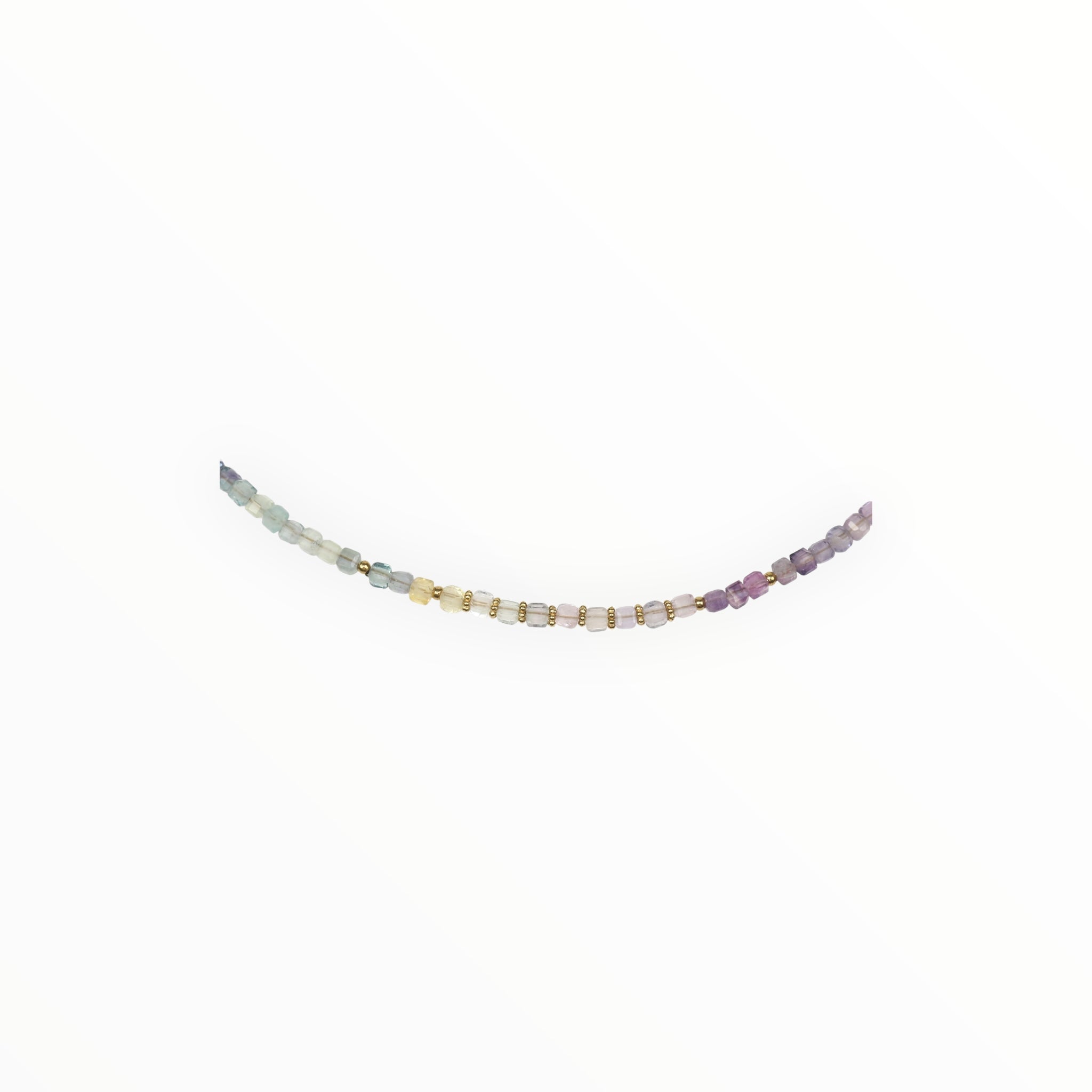 Collier "Eveil"Fluorine facettée