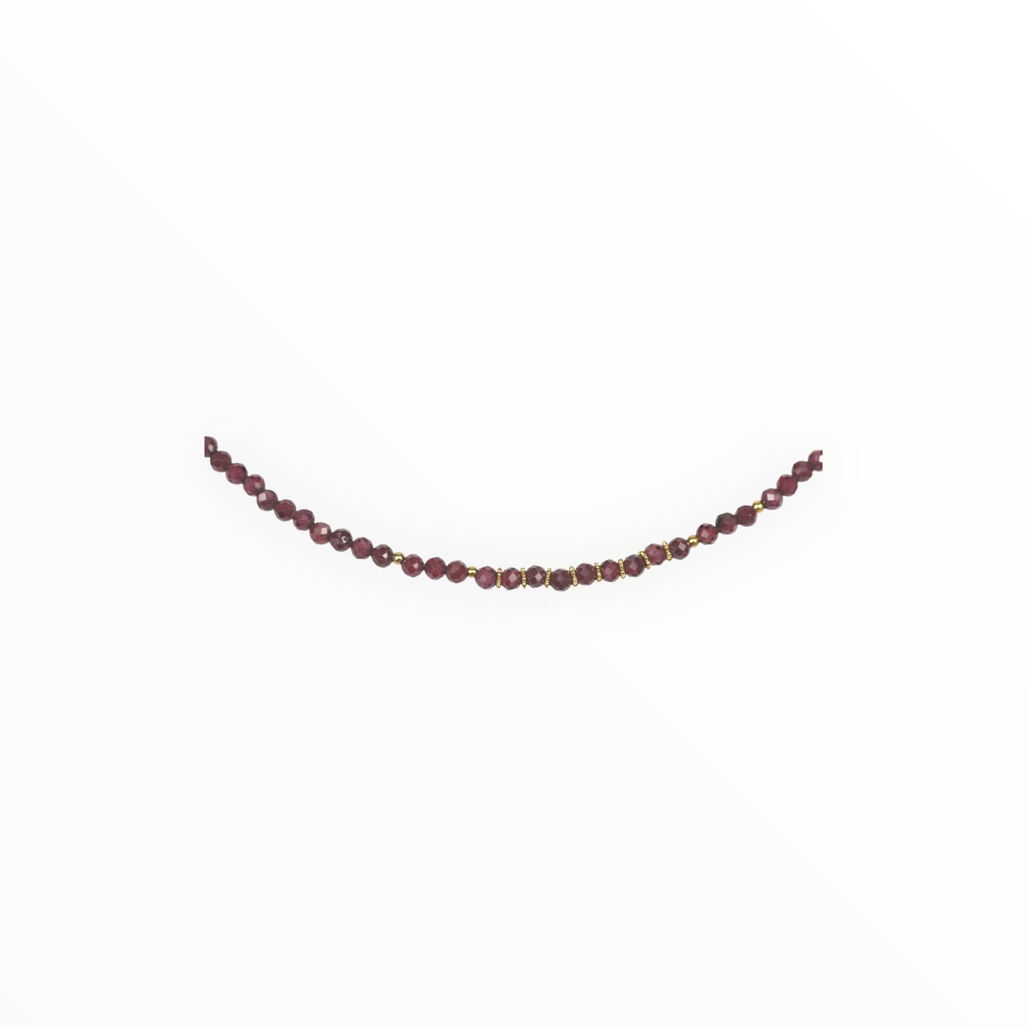 Collier "Eveil" Grenat facetté