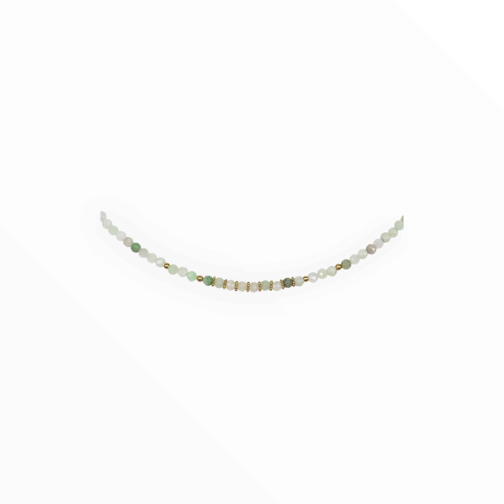 Collier "Eveil" Jadéite facettée