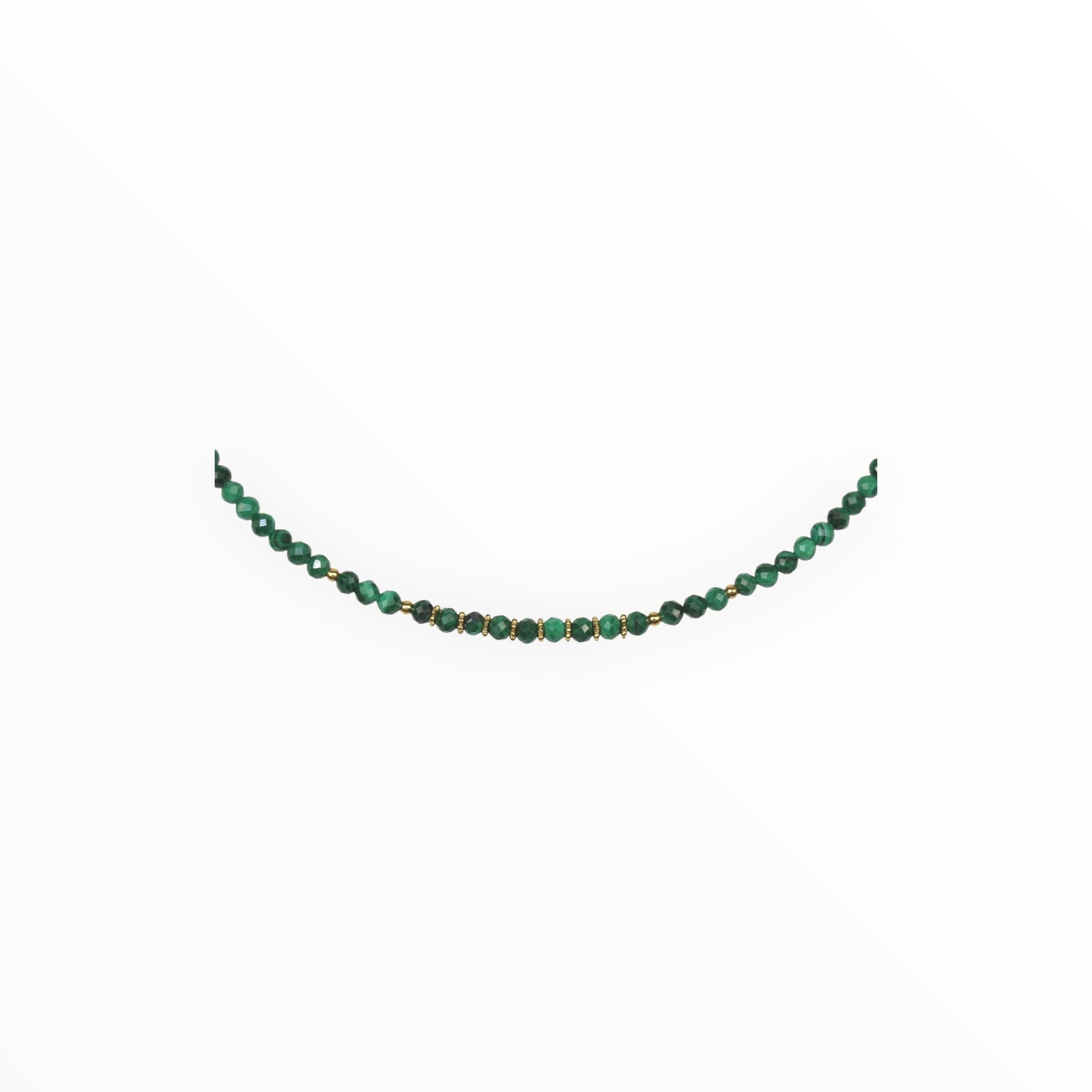 Collier "Eveil"Malachite facettée