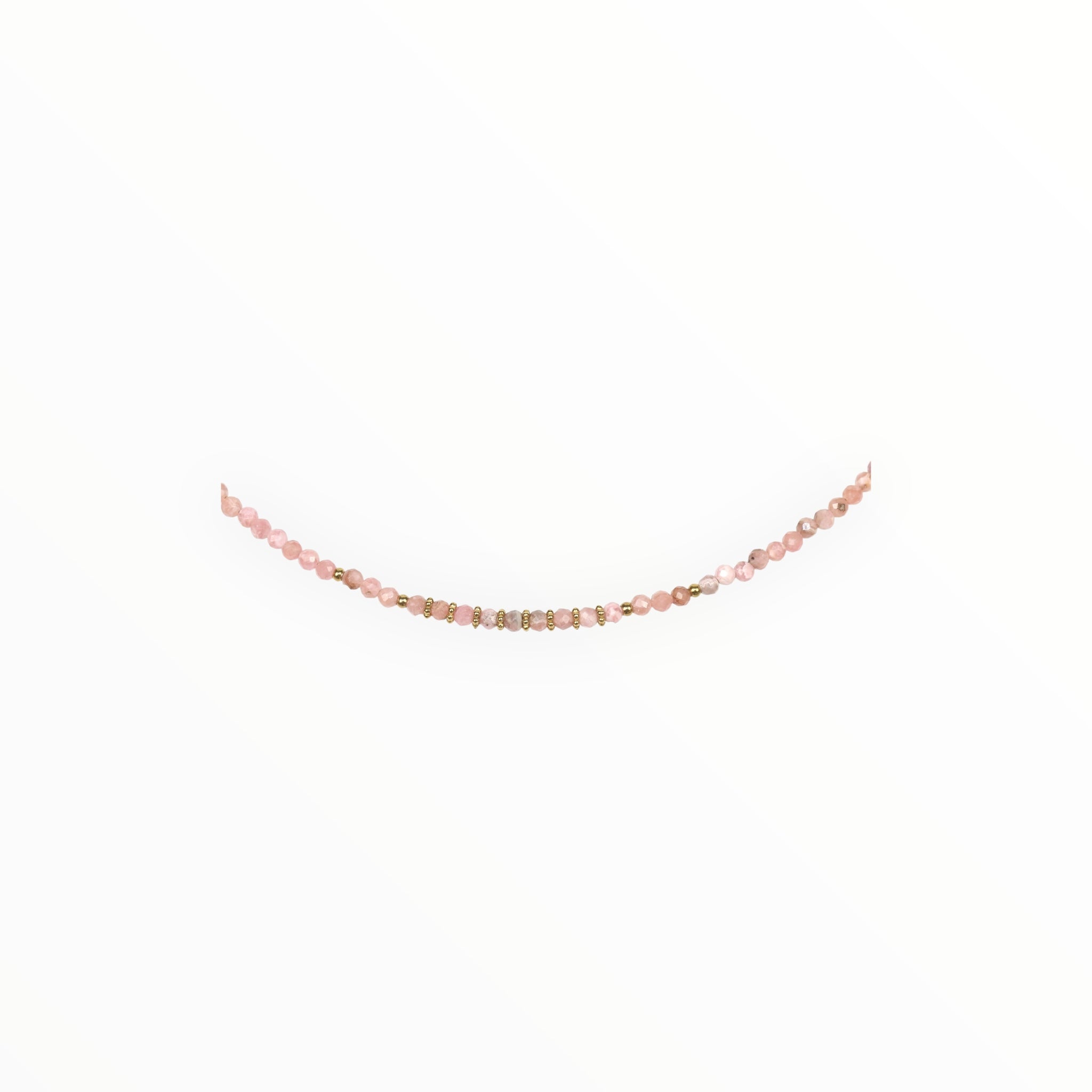 Collier "Eveil" Rhodochrosite facettée