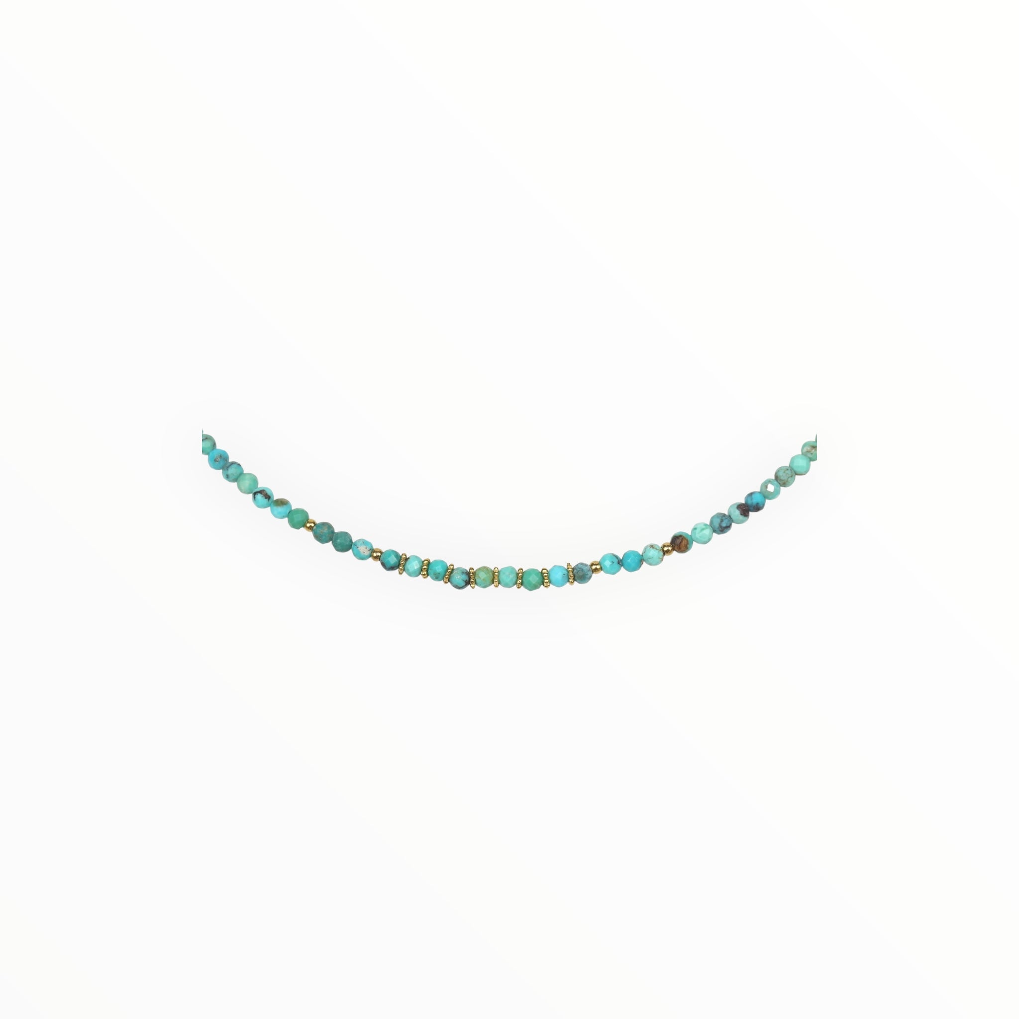 Collier "Eveil" Turquoise Hubei facettée