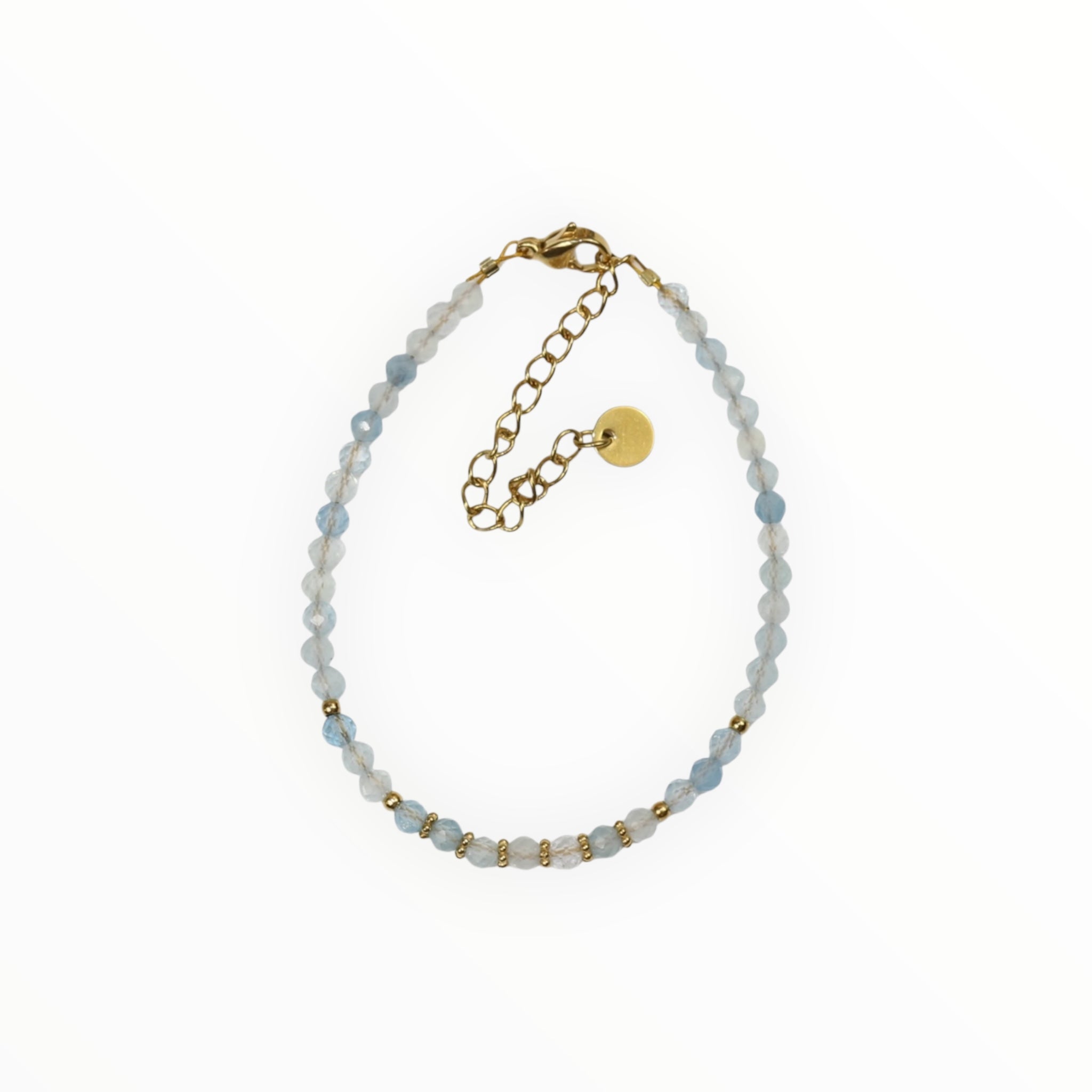 Bracelet "Eveil" Aigue-Marine facettée