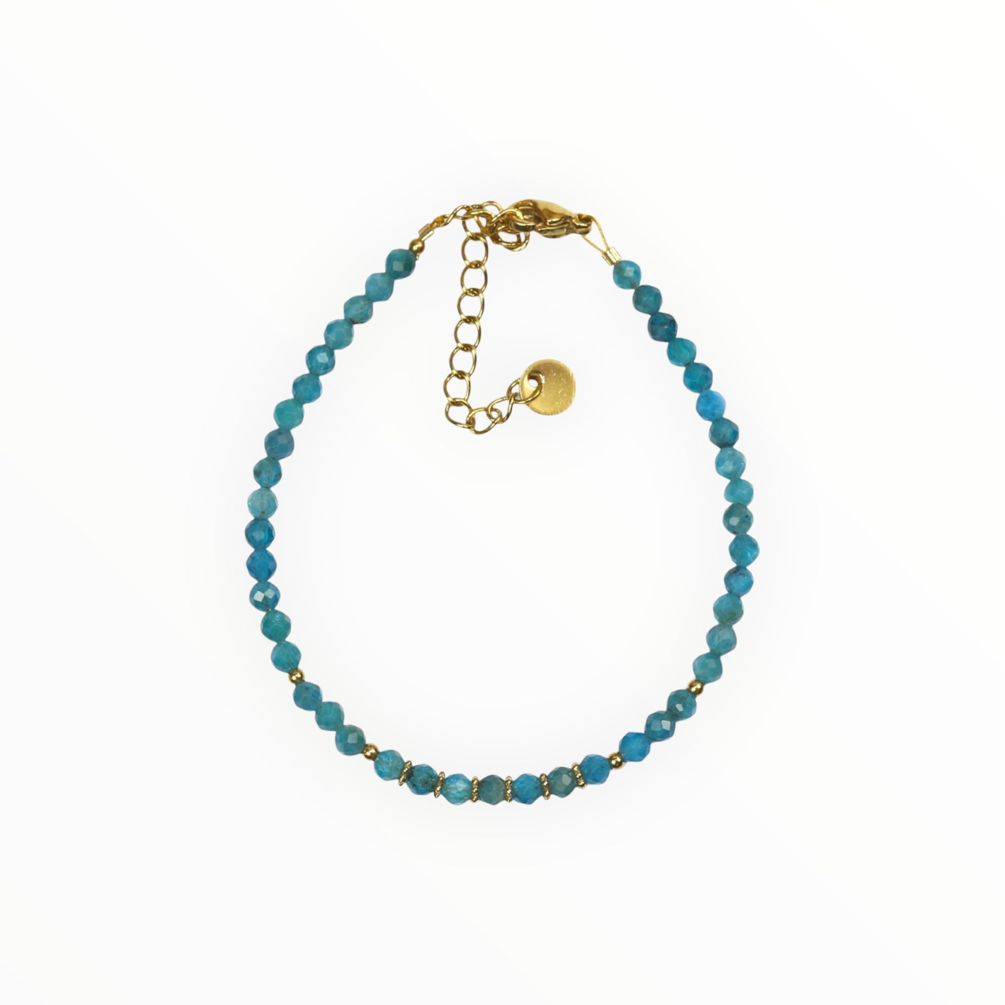 Bracelet "Eveil" Apatite bleue facettée