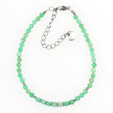 Bracelet "Eveil" Chrysoprase facettée