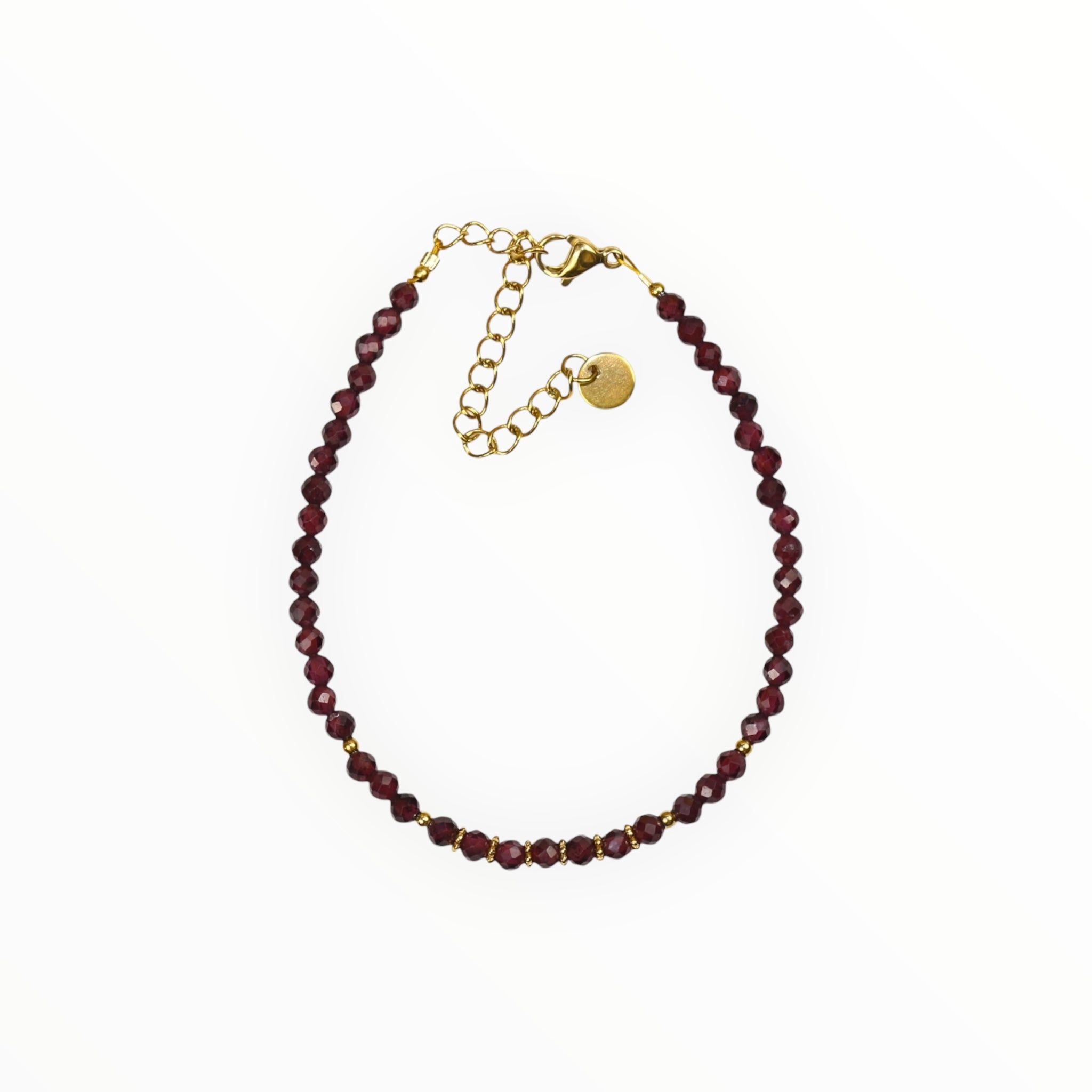 Bracelet "Eveil" Grenat facetté