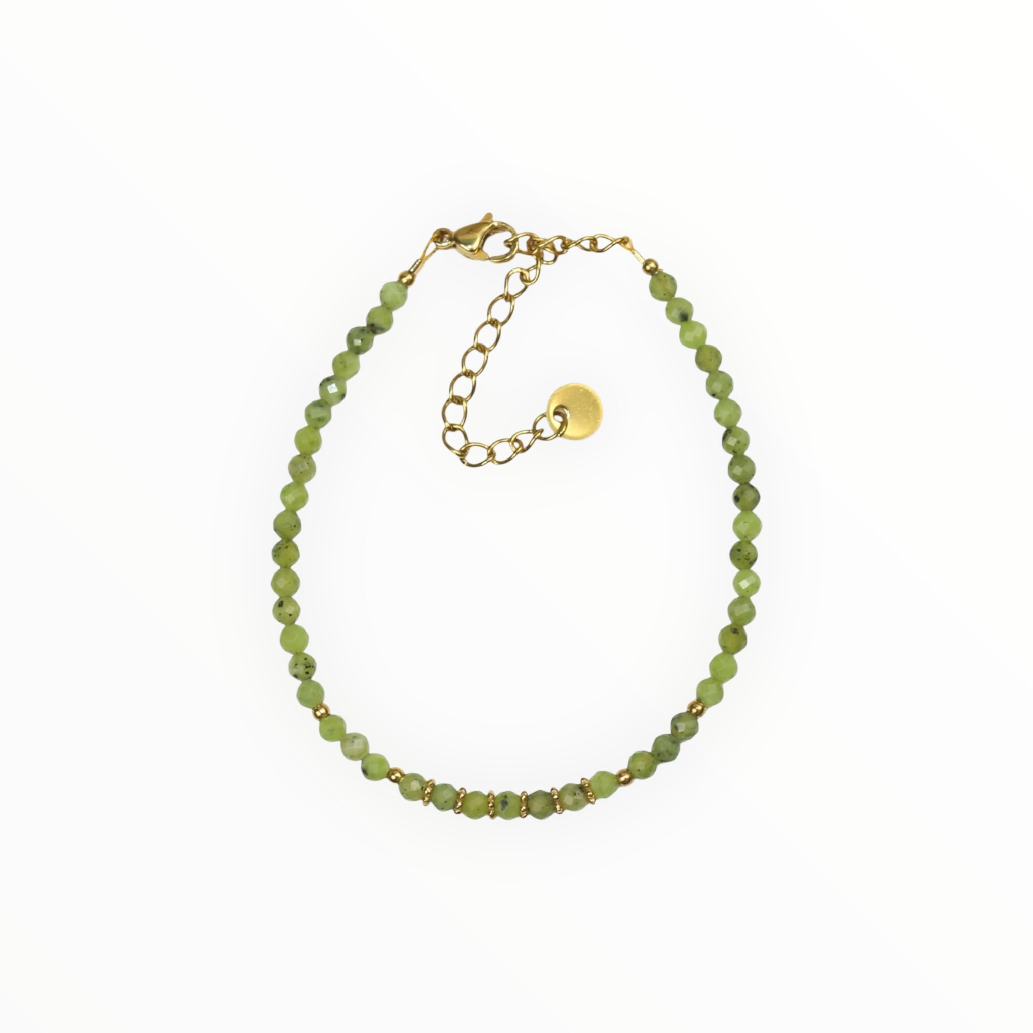 Bracelet "Eveil" Jade Néphrite facettée