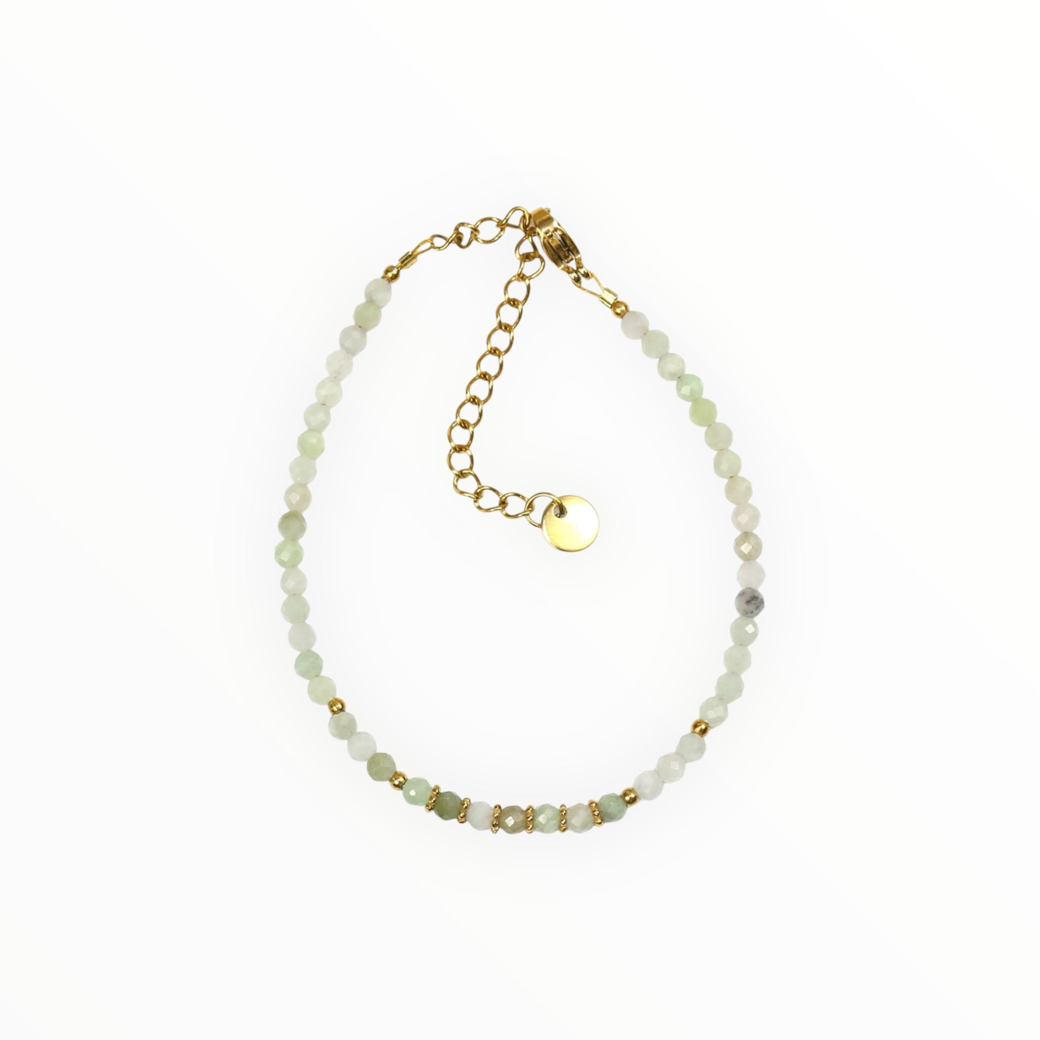 Bracelet "Eveil" Jadéite facettée