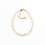 Bracelet "Eveil" Quartz rose facetté
