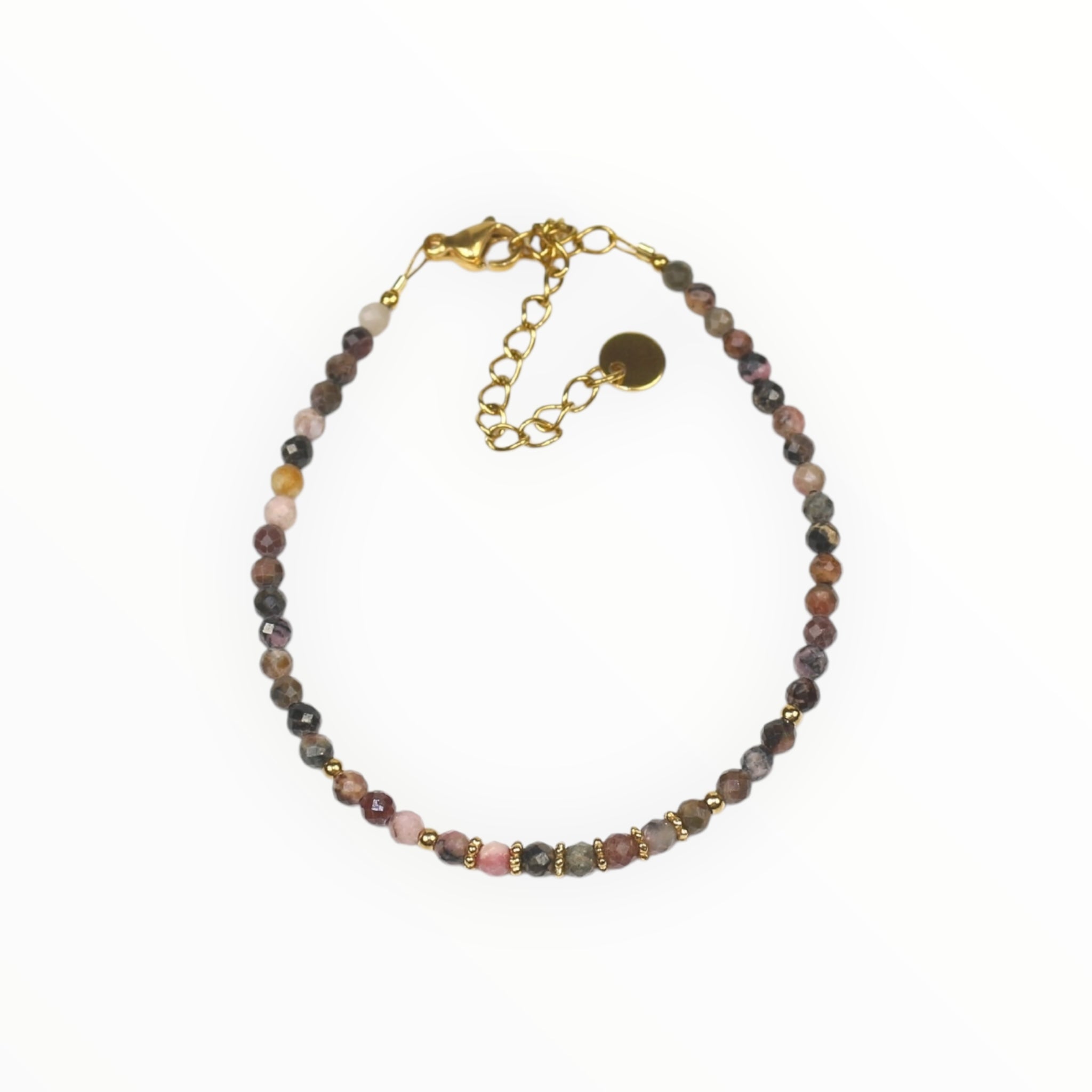 Bracelet "Eveil" Rhodonite facettée