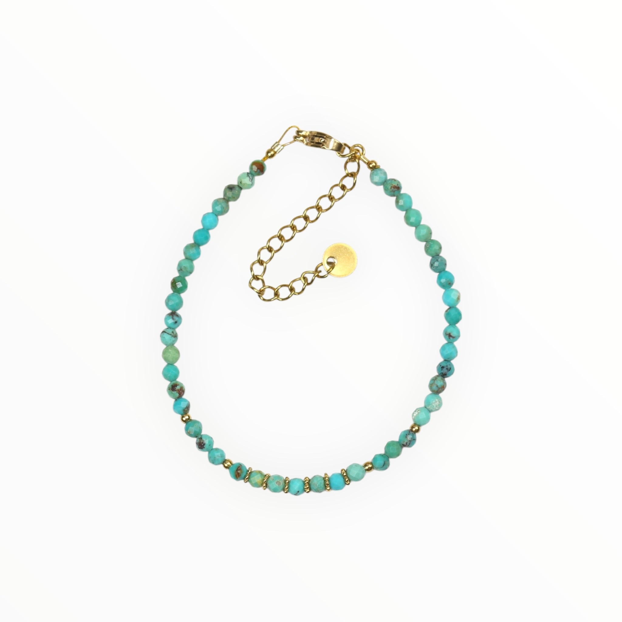Bracelet "Eveil" Turquoise Hubei facettée