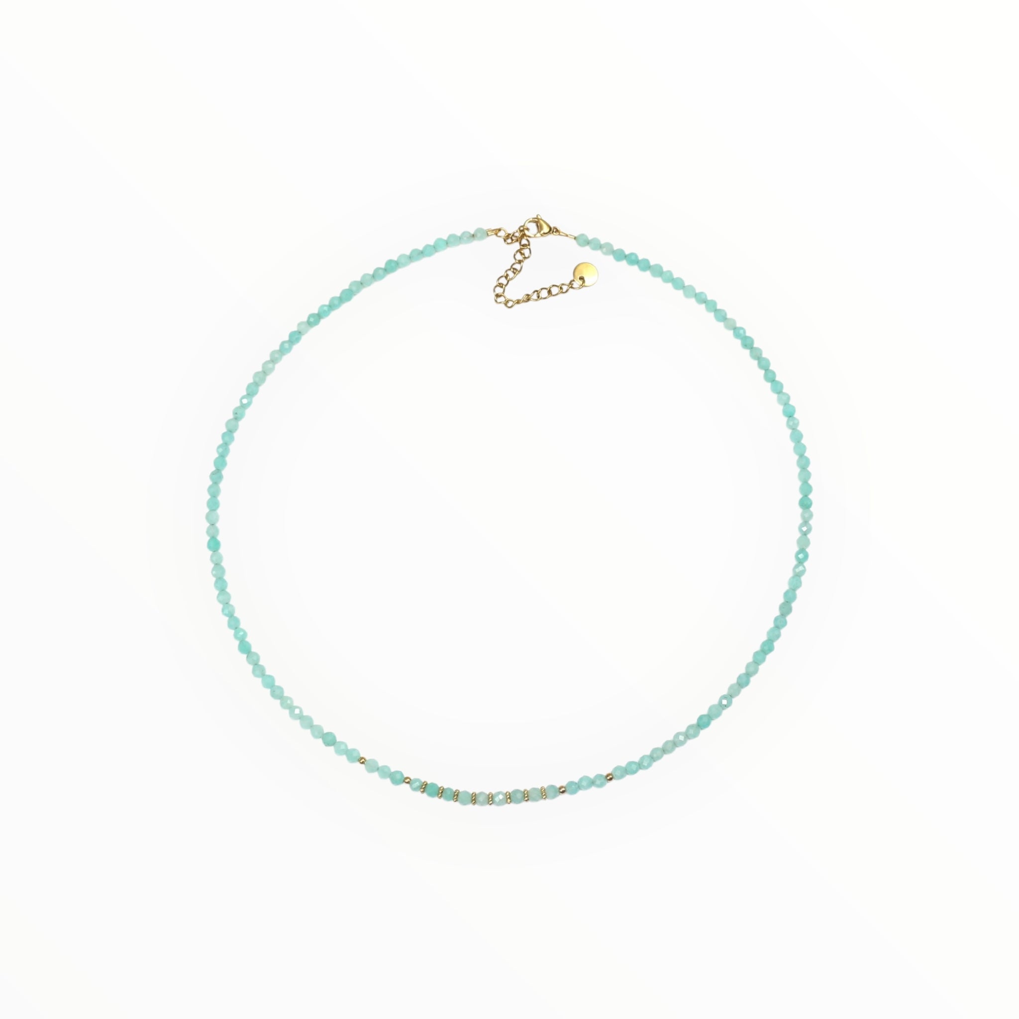 Collier "Eveil"Amazonite facettée
