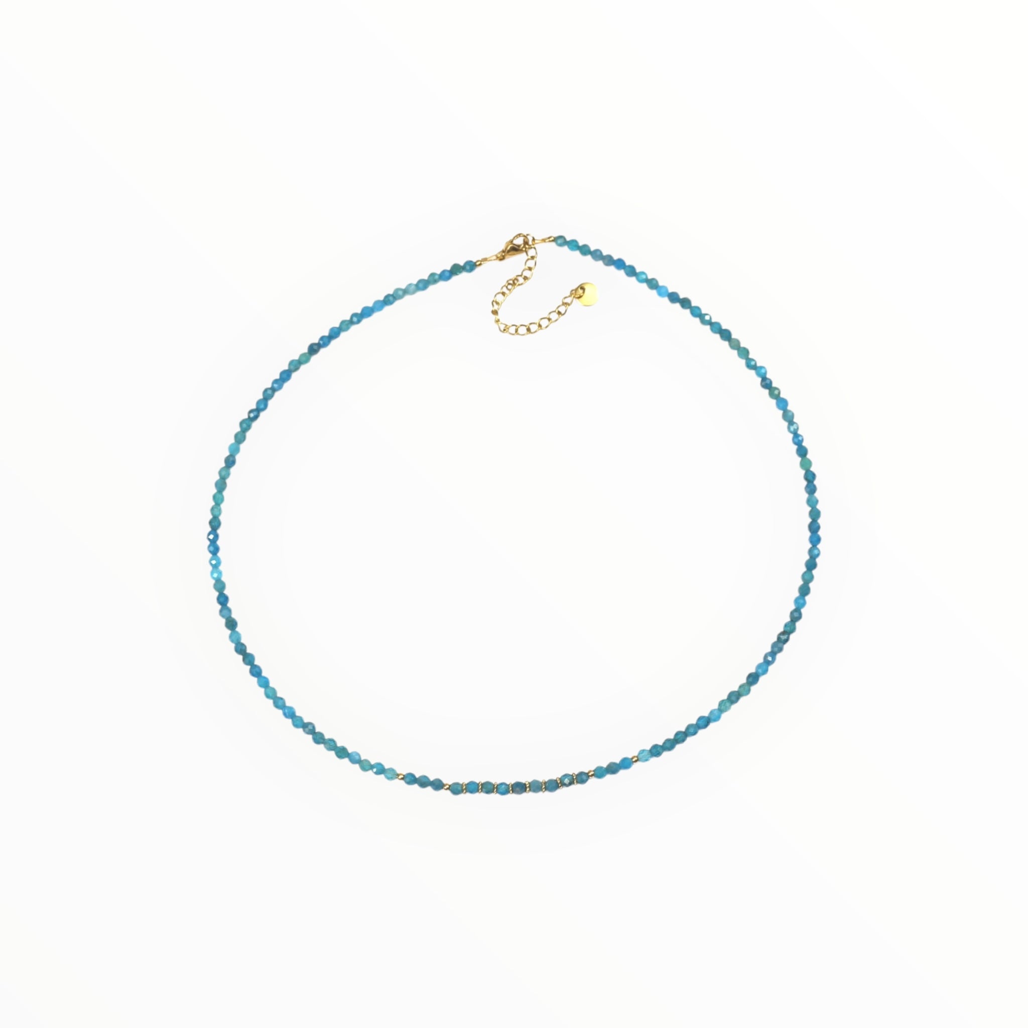 Collier "Eveil" Apatite bleue facettée