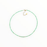Collier "Eveil"Chrysoprase facettée