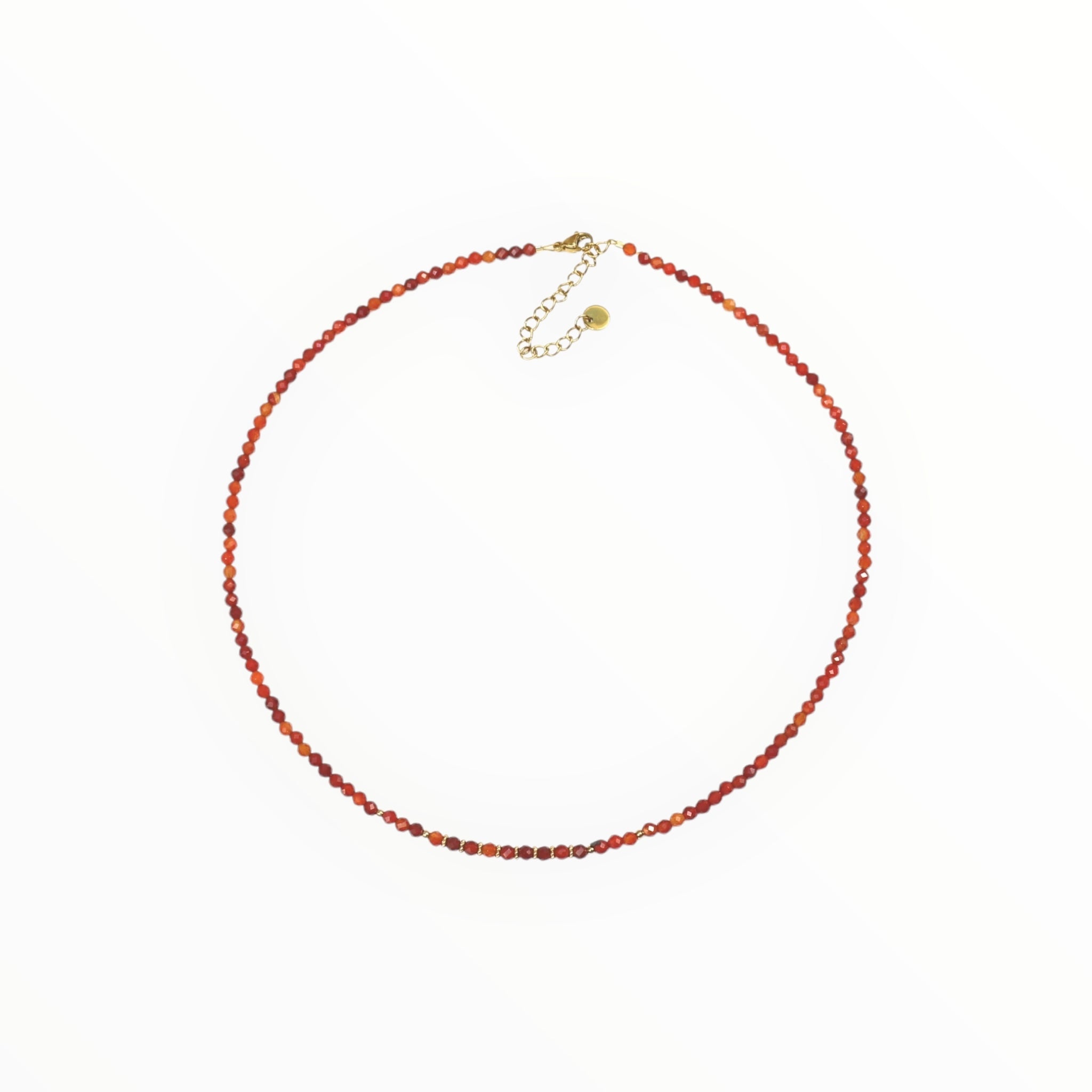 Collier "Eveil" Cornaline facettée