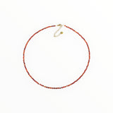 Collier "Eveil" Cornaline facettée