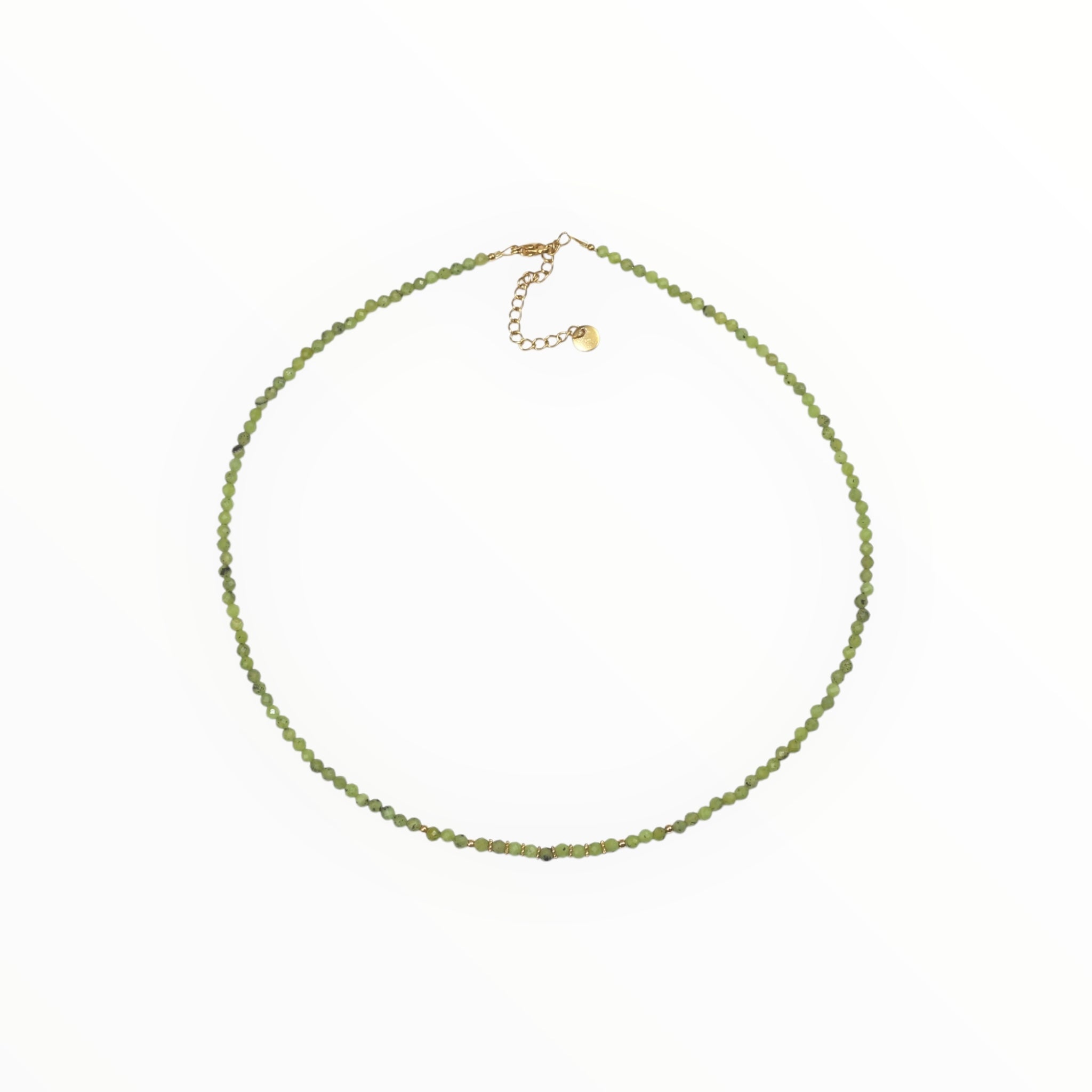 Collier "Eveil" Jade Néphrite facettée