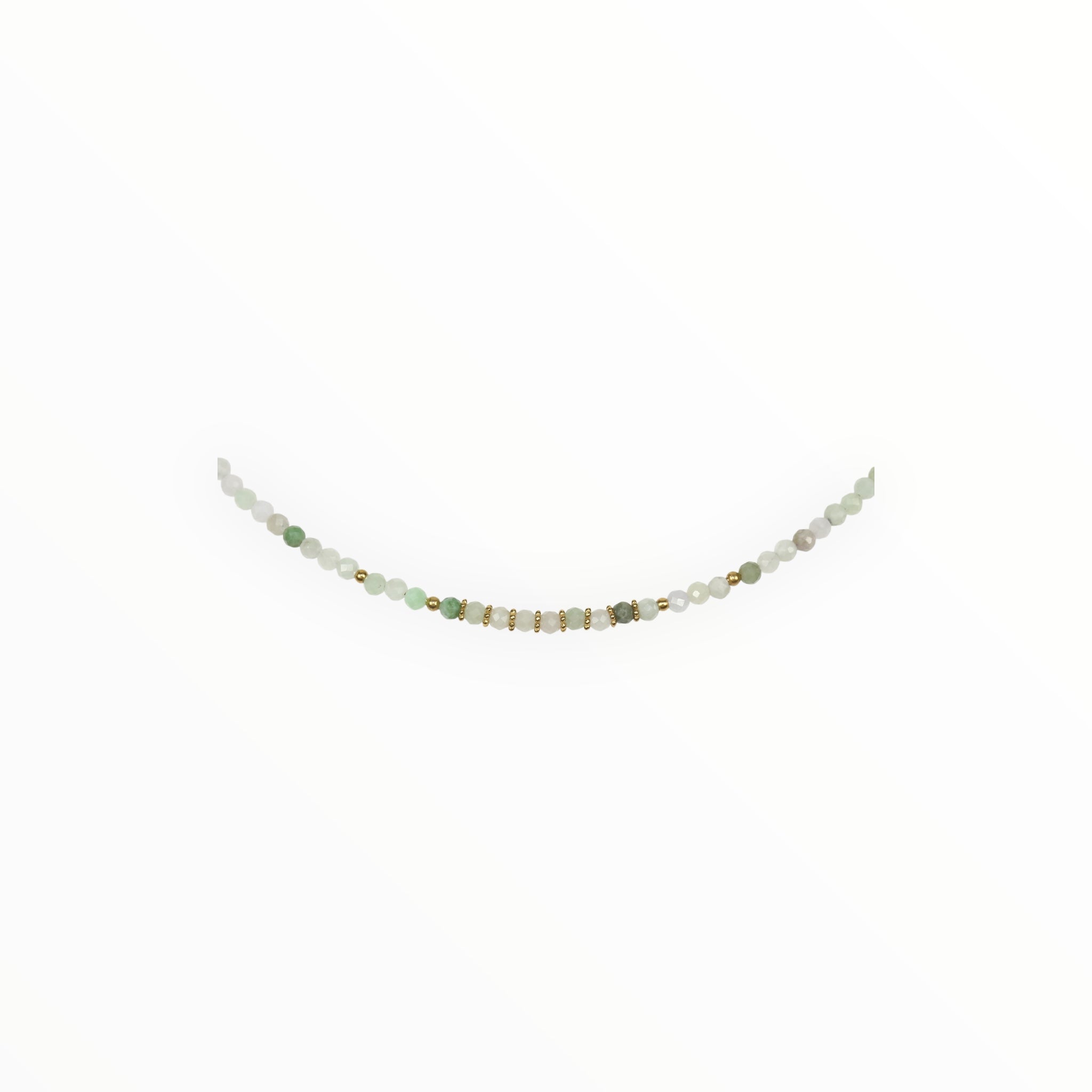 Collier "Eveil" Jadéite facettée