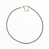 Collier "Eveil" Obsidienne dorée facettée