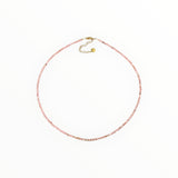Collier "Eveil" Rhodochrosite facettée