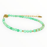 Bracelet "Eveil" Chrysoprase facettée