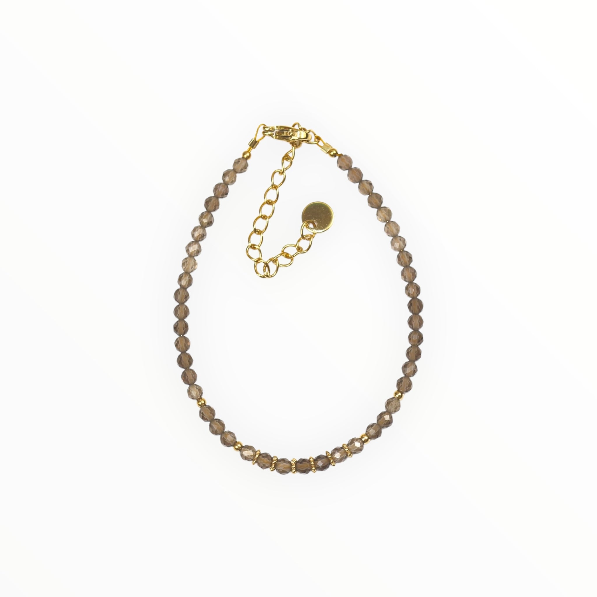 Bracelet "Eveil" Quartz fumé facetté