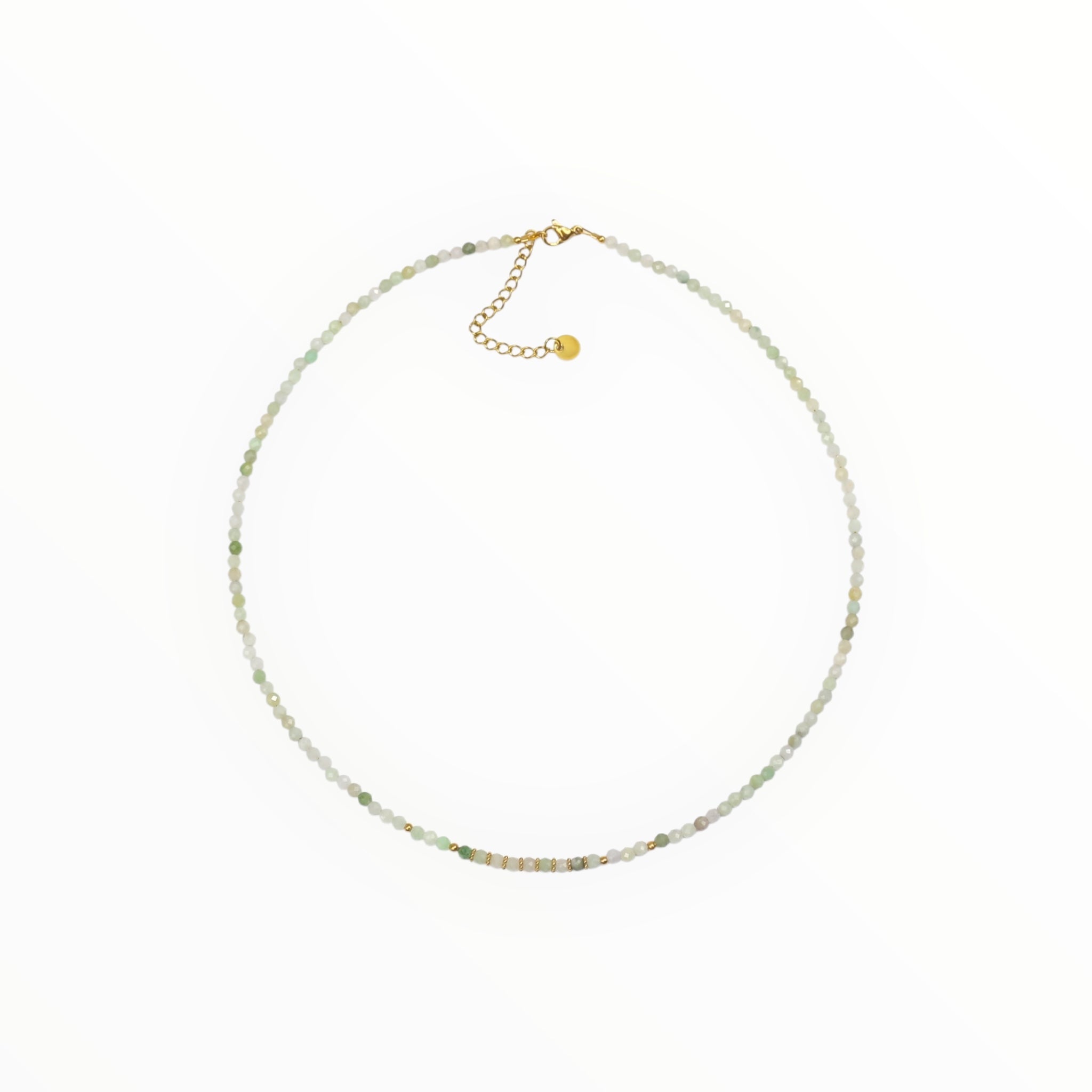 Collier "Eveil" Jadéite facettée