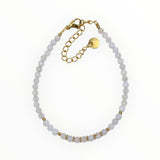 Bracelet "Eveil" Calcédoine bleue facettée