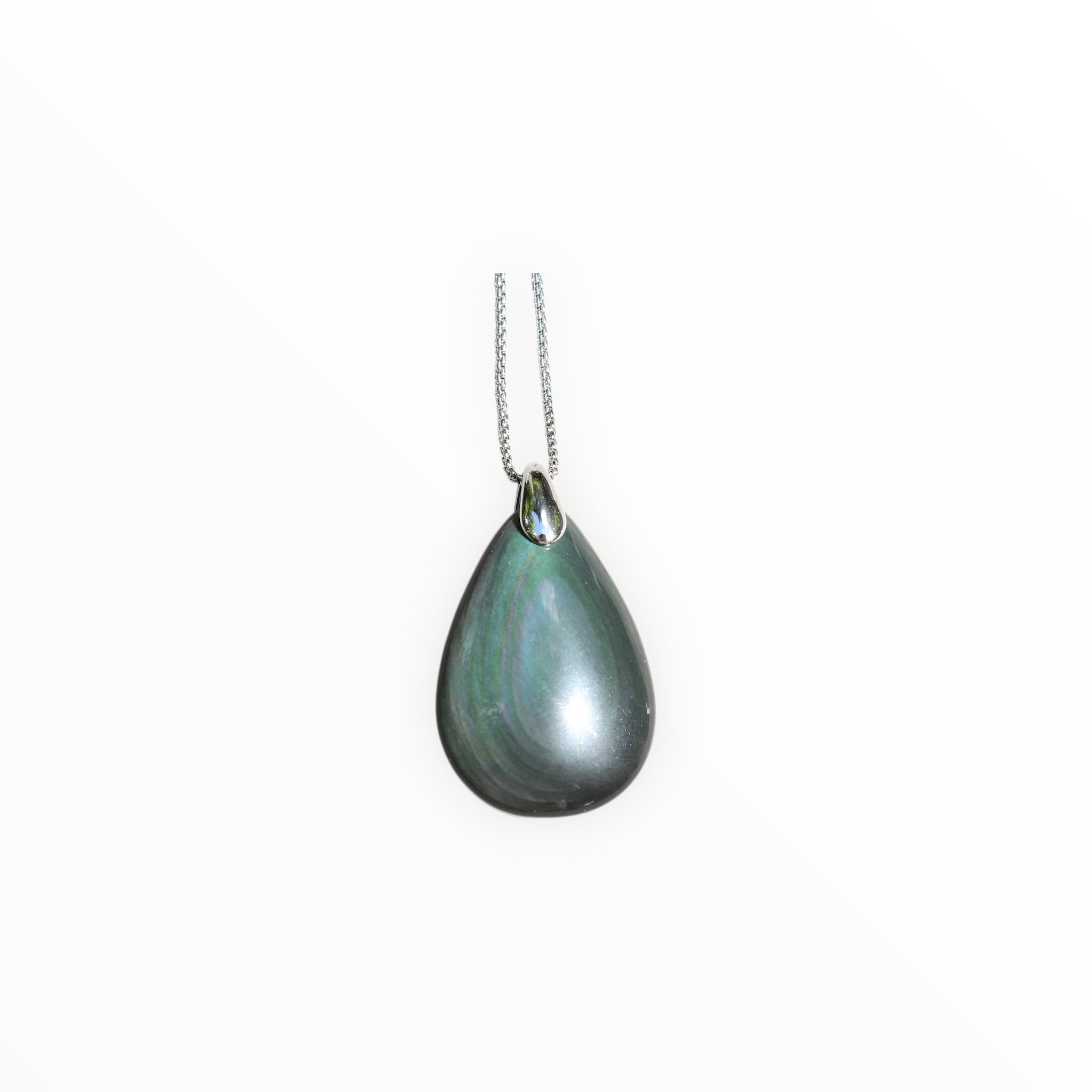 Pendentif Goutte Obsidienne Oeil Céleste
