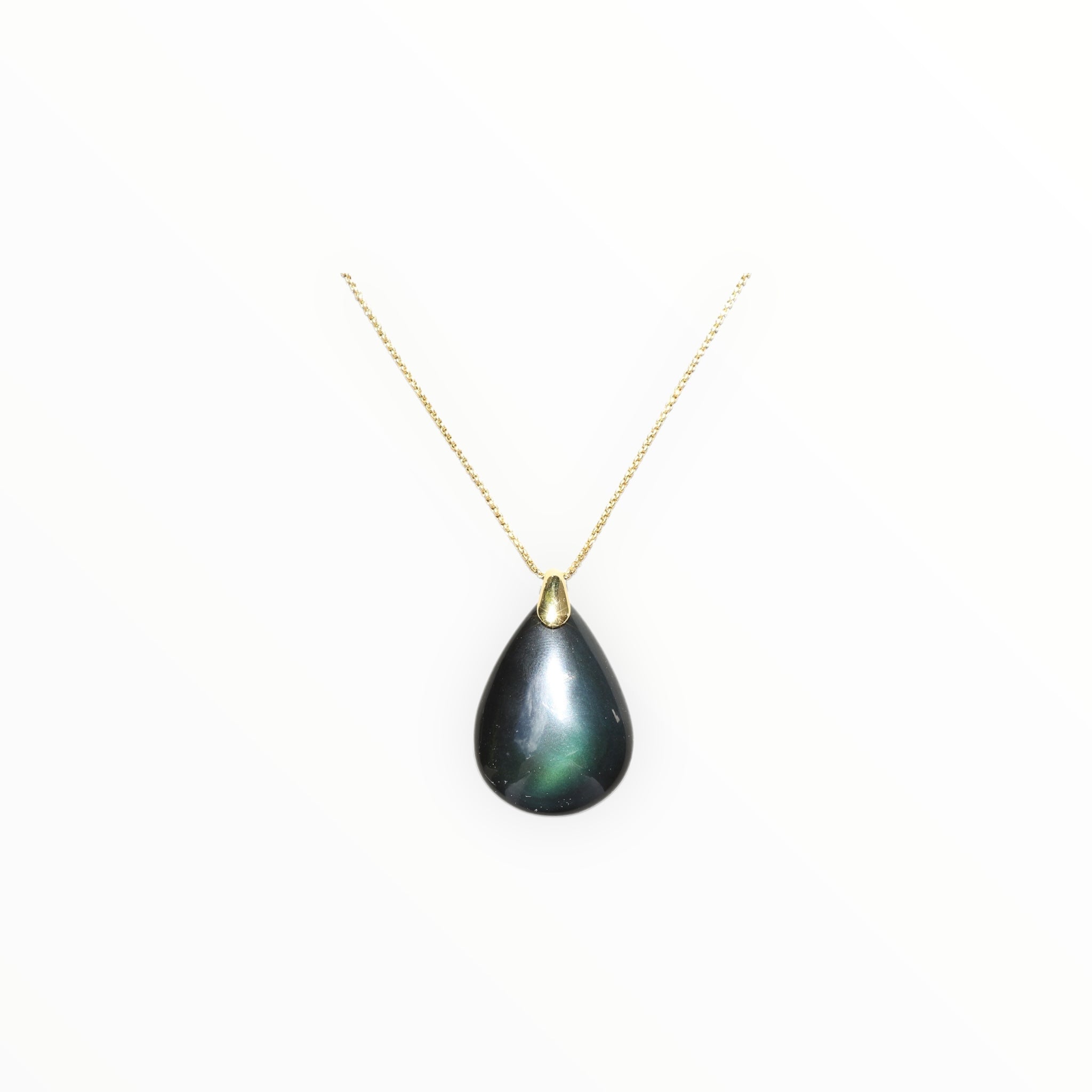 Pendentif Goutte Obsidienne Oeil Céleste