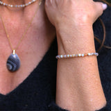 Bracelet "Eveil" Agate Botswana facettée