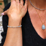 Bracelet "Eveil" Aigue-Marine facettée